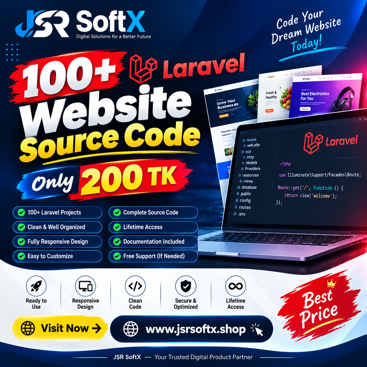 100+ Laravel Website Source Code Collection